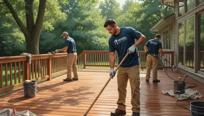 Deck sealing service in Redding, CA to protect wood decks from heat, fading, and water damage