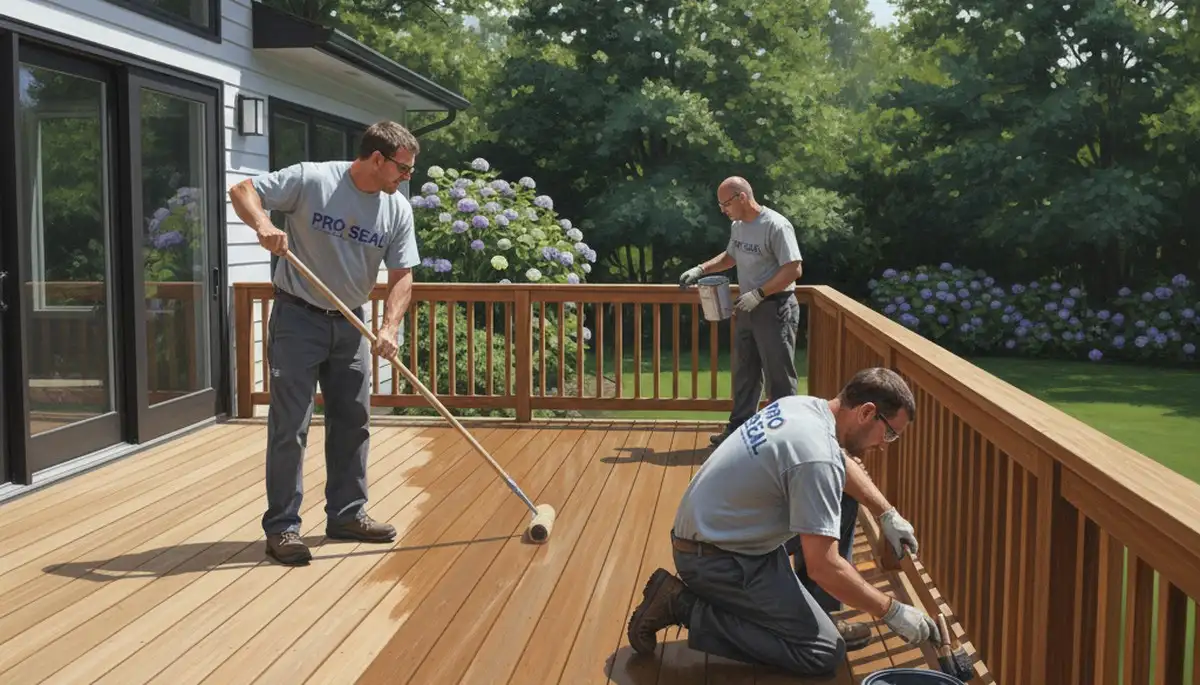 Deck sealing service in Redding, CA protects wood decks from heat, fading, and moisture damage