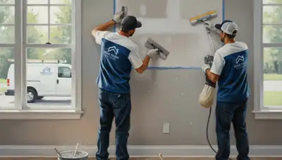 Drywall repair service in Redding, CA by Redding Paint Pros fixing cracks and water damage