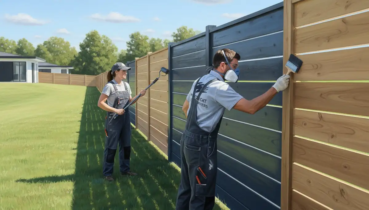 Fence painting in Redding, CA with durable coating for sun protection and curb appeal