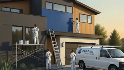 House painter applying durable exterior coating on a Redding, CA home for weather protection