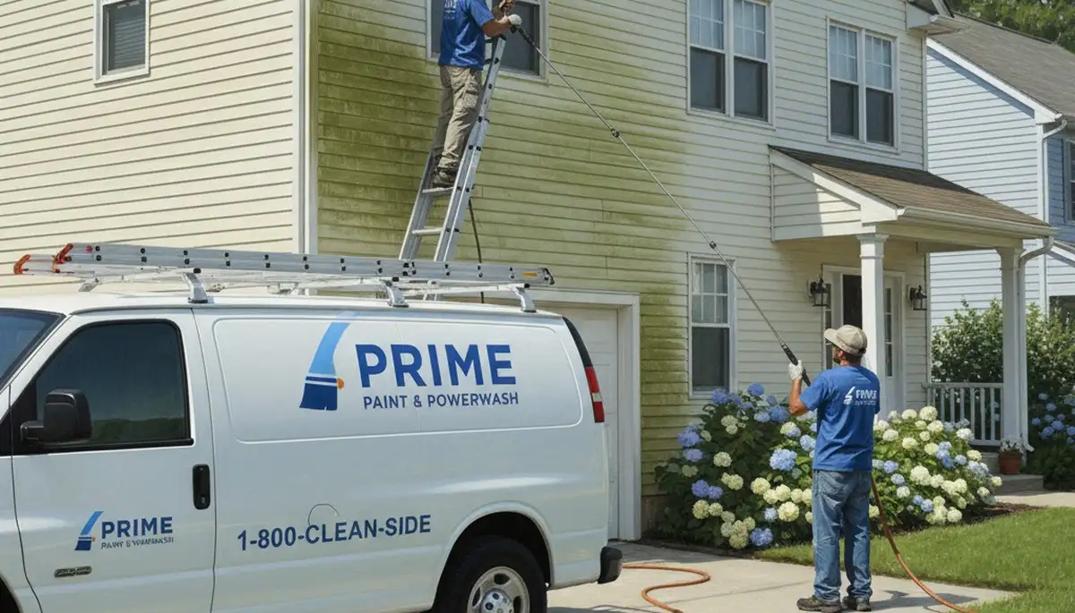 Vinyl siding pressure cleaning in Redding, CA by Redding Paint Pros for curb appeal and protection